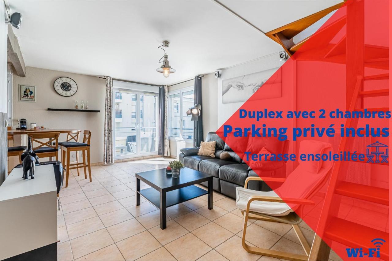 La Joliette; Duplex 2 chambres, PARKING INCLUS+ Terrasse+ ascenseur Marsiglia Esterno foto